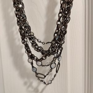 Talbots Boho Stainless Necklace Anthracite Color
